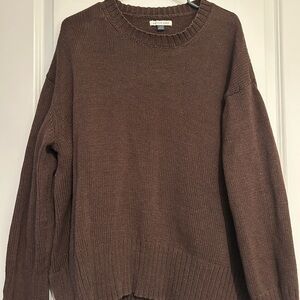 American Eagle Outfitters Brown Crewneck Sweater